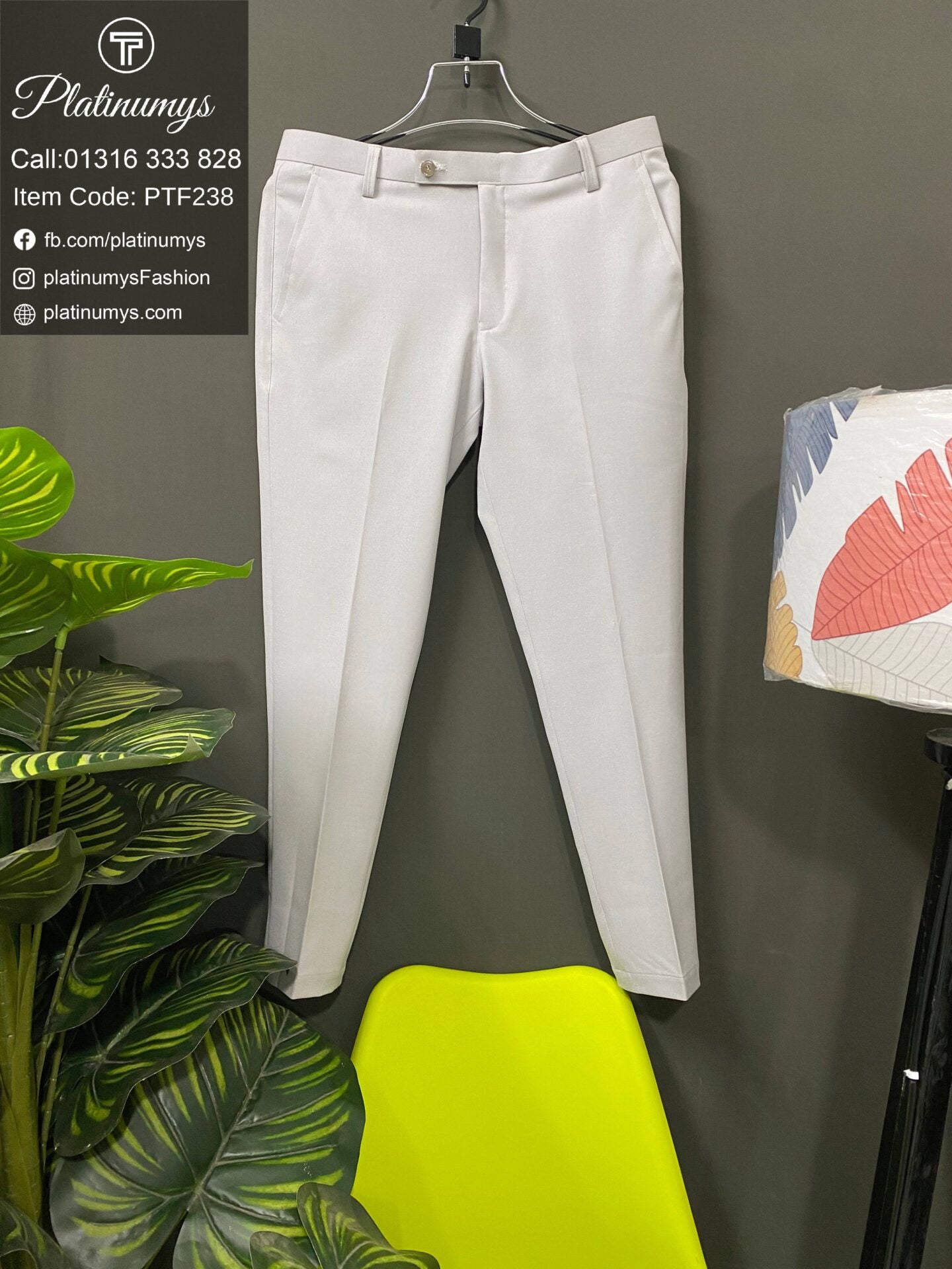 Platinumys – Slim Fit Formal Pant for Mens