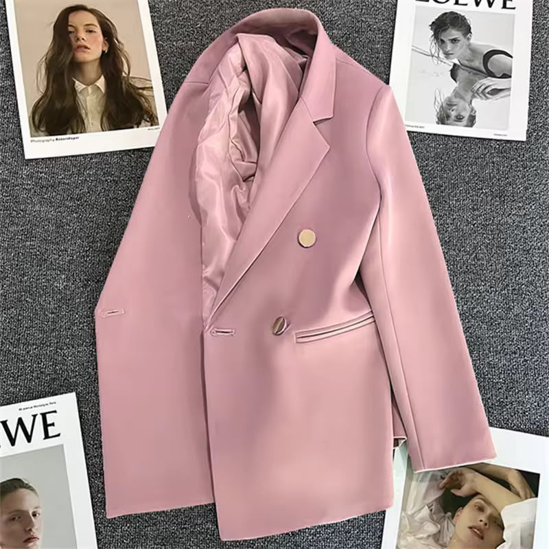 Elegance Tailored 2-Piece Pant Suit for Women - Premium pink Formal Blazer & Trousers