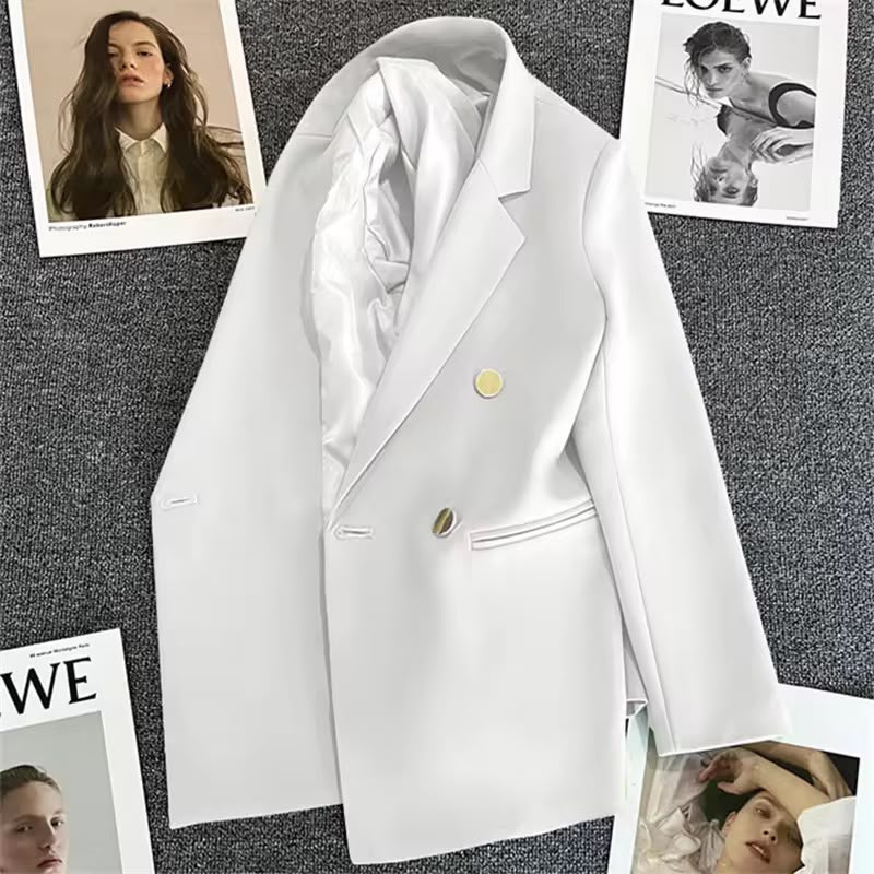Elegance Tailored 2-Piece Pant Suit for Women - Premium White Formal Blazer & Trousers