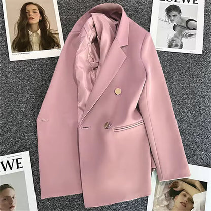 Elegance Tailored 2-Piece Pant Suit for Women - Premium pink Formal Blazer & Trousers