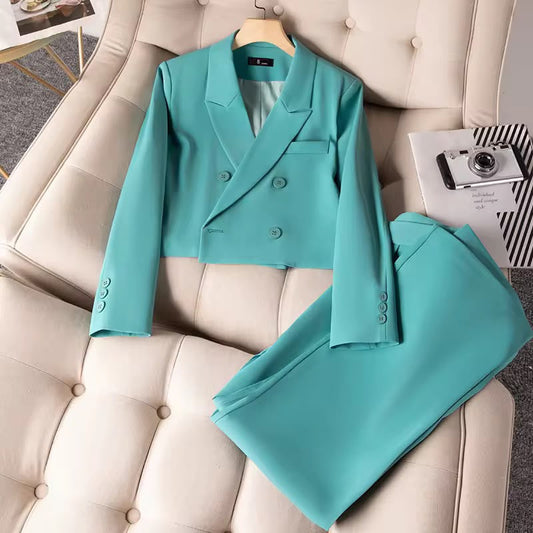 Elegance Tailored 2-Piece Pant Suit for Women - Premium Formal Blazer & Trousers